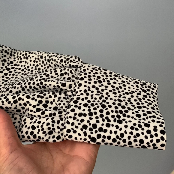 Lulus sweet spot animal print cheeta button down blouse size small black taupe - Picture 5 of 7